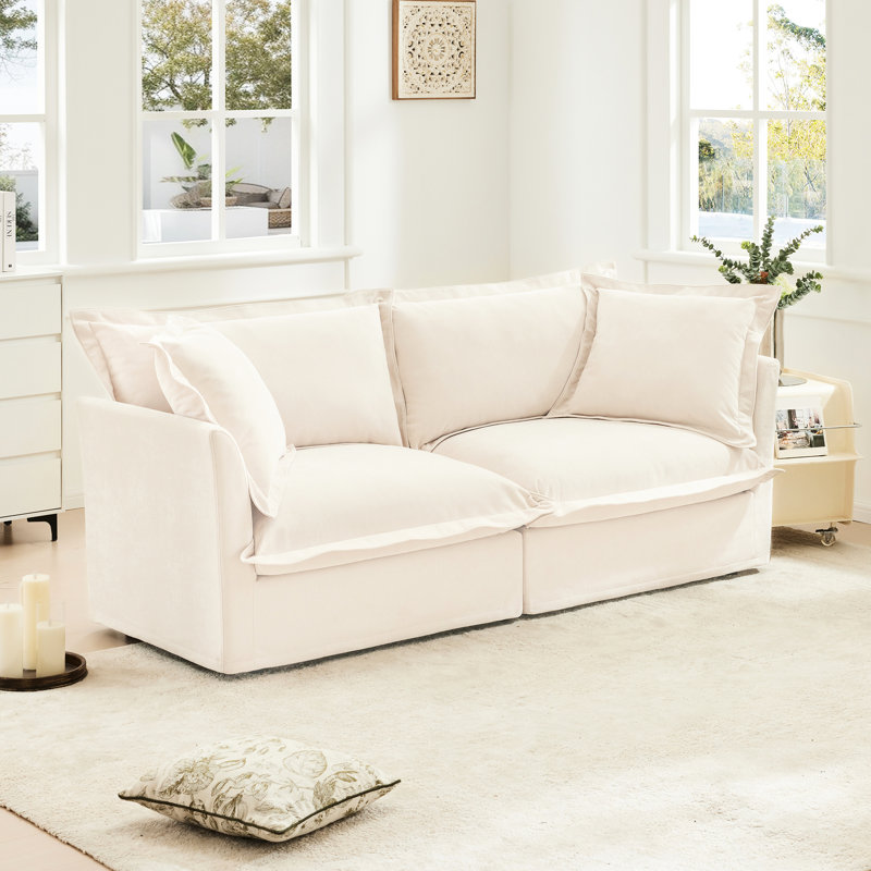 Luxury Chenille 2 - Housse amovible et assise Élégant coussin d'accoudoir romantique relaxant