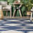 Ashot Geometric Navy Indoor / Outdoor Area Rug-175010381