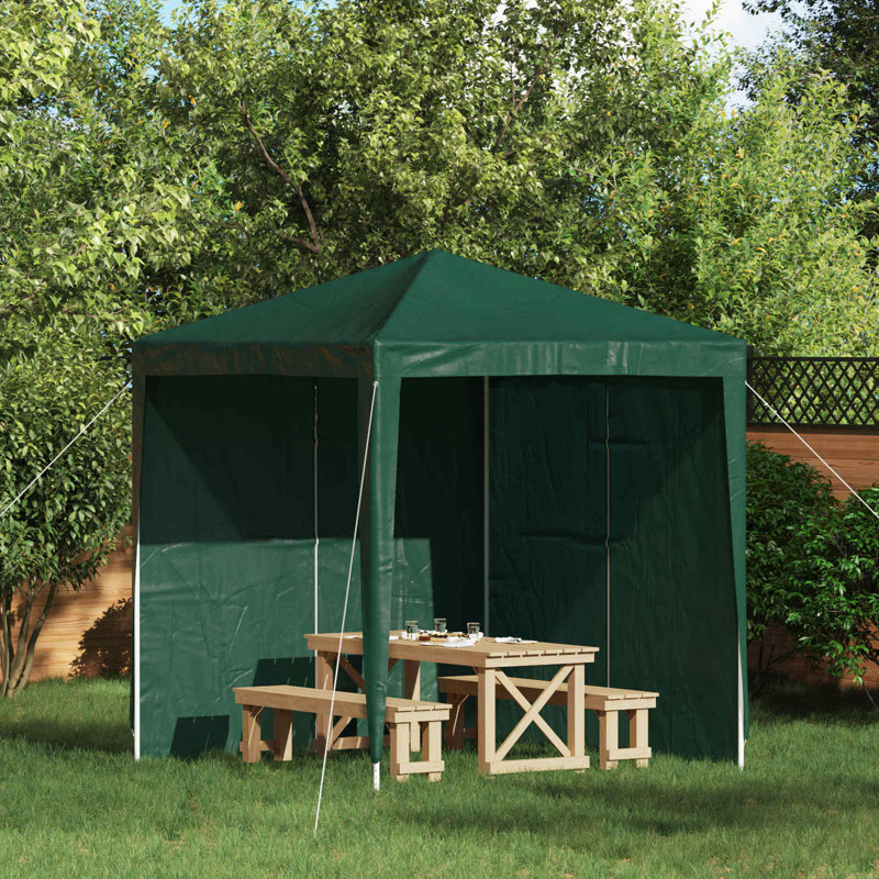 Vidaxl 2X Party Tent Sidewall Outdoor Garden Canopy With Zipper Multi Colours, 200cm W x 195cm D, Green