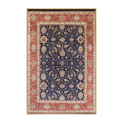 Tapis orange / bleu marine Garp