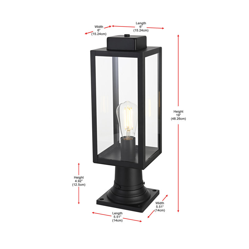 Moorehead 6 Inch Outdoor Post Light in Black