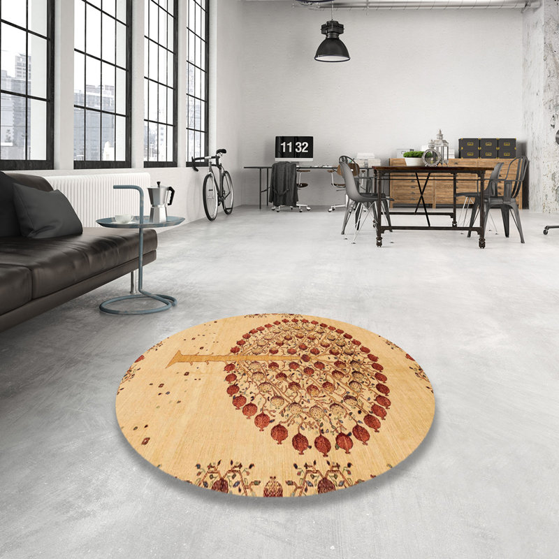 Tapis abstrait 4099, Rond 4 pi