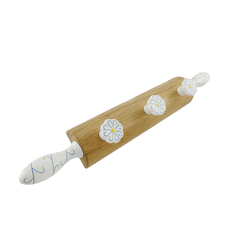 Portemanteaux mural blanc / naturel Bowes
