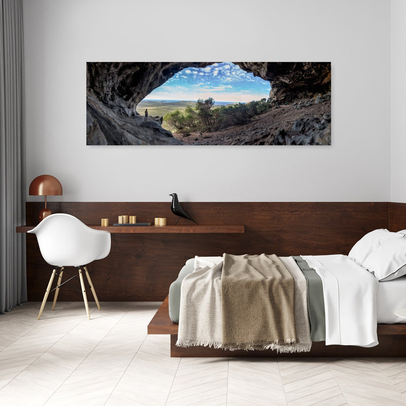 «Cave to Ocean Vista Dramatic Abstract Contemporary Landscape Nature», art mural, H 60 po x l 20 po