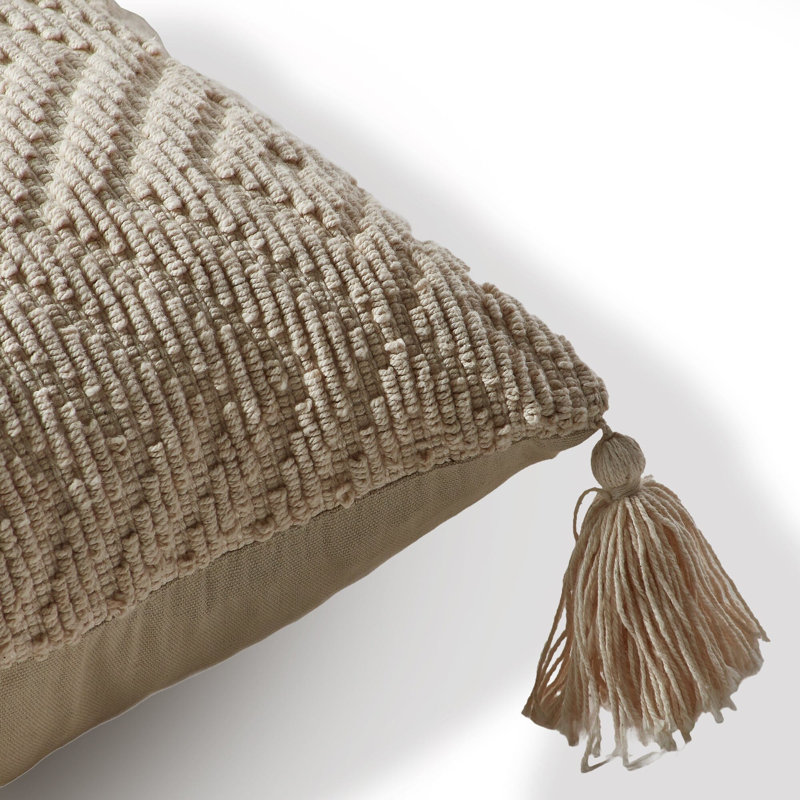 Jaziel Off White Throw Pillow Cover