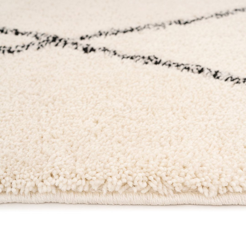 Solid Colour Machine Tufted Shag Area Rug, 200cm x 290cm