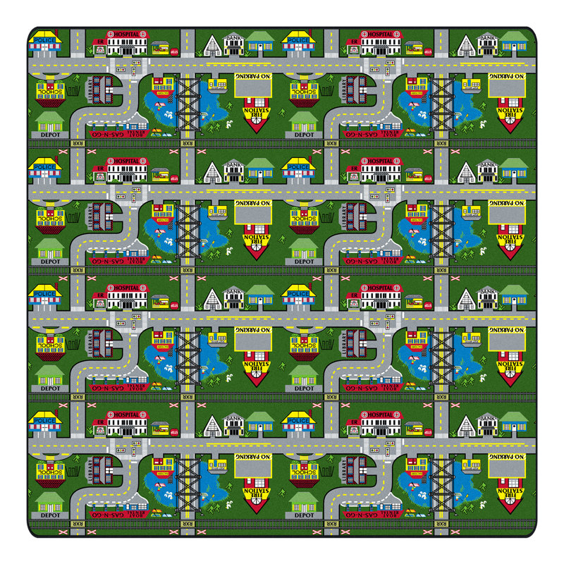 Tapis vert touffeté Bermudez, Rectangle 6 pi x 9 pi
