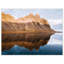 Reproduction d'art sur toile encadrée, "Mountain Reflection in Island pendant le coucher du soleil" par Michael Schauer