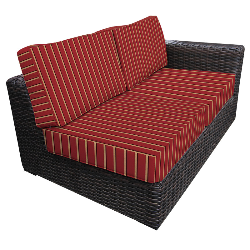 Canapé de patio gauche Sirci avec coussins Sunbrella