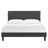 Modway Leah Chevron Tufted Performance Velvet Platform Bed-476844112-476844113