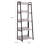 Centerview Wooden Bookshelf with 5 Open Compartments, Washed White and Black