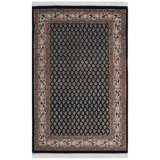 Oriental Area Rug in Navy Blue/Yellow