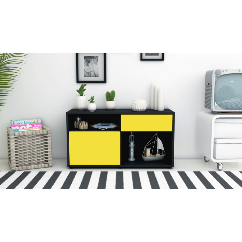 Elmer 1 - Drawer Chest of Drawers, Black / Yellow