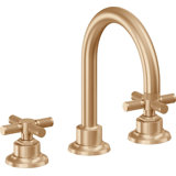 Descanso 8" Widespread Lavatory Faucet with Cross Knurled Handle and ZeroDrain