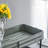 32X15x31" Maggie Galvanized Tray Table Accent Table