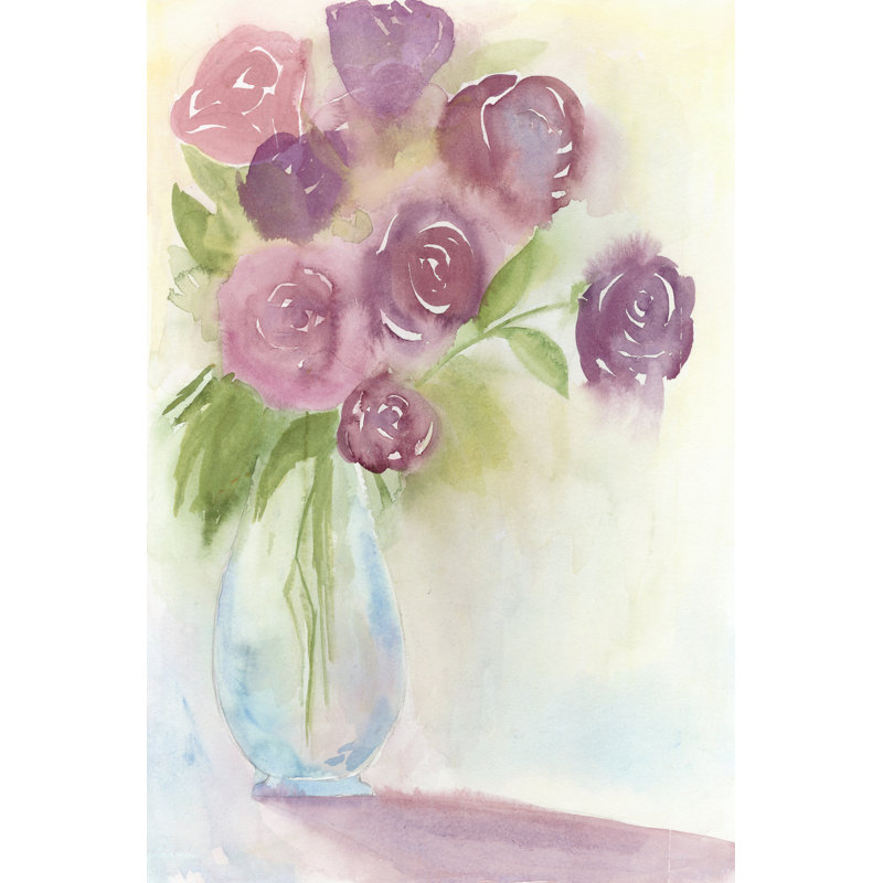 Glowing Bouquet II - Wrapped Canvas Print, 122cm H x 81cm W
