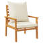  Chaise de patio 2 pièces avec coussin en bois d'acacia massif-108809164