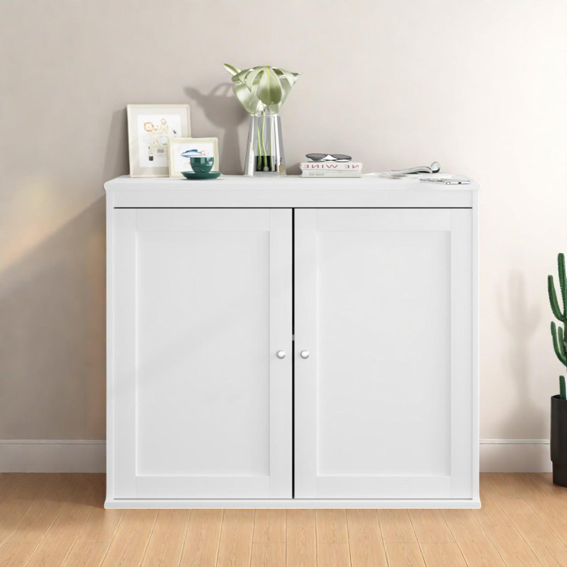 Armoire de cuisine moderne avec tablettes réglables et portes doubles