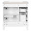 Meuble-lavabo de 30 po de style français avec lavabo en céramique, glissières à fonctionnement silencieux et tablette réglable - lavabo de 30 po, tiroirs à déplacement en douceur,