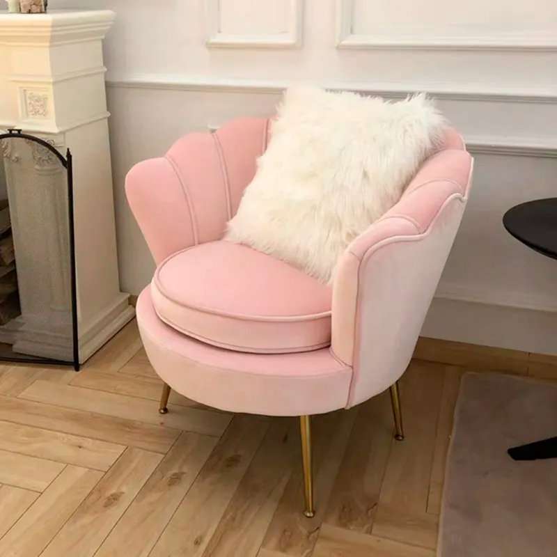 Avalynn 32.5'' Wide Velvet Lounge Chair, Light Pink Velvet