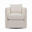 Fauteuil d'appoint pivotant en tissu Valencia Riley, couleur perle