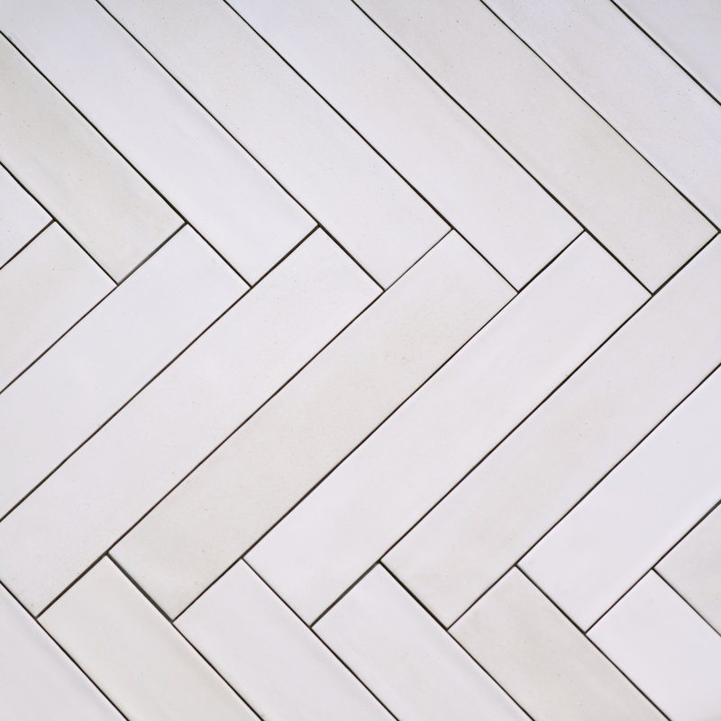 Carreau de porcelaine 2,5 po x 12 po Celine, Blanc