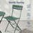  3-Piece Small Bistro Set, Folding Patio Furniture Set Of 2 Chairs And Table - Dark Green-377574060