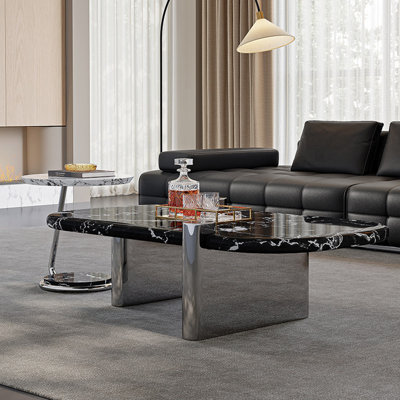 Ensemble de tables basses en marbre