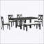 Ensemble de salle à manger extensible Farmhouse 82 pouces avec 4 chaises rembourrées, banc et rallonges amovibles pour plus de confort et de style-479038733-479038734