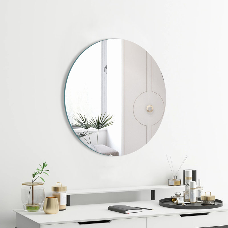 Miroir de salle de bain moderne sans cadre, 18 po x 18 po