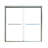 56" - 60" W x 58" H Double Sliding Semi-Frameless Tub Door with Clear Glass-91144338