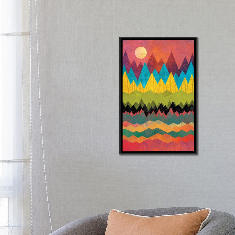 « rouille planet », impression sur toile tendue, H 26 po x l 18 po x P 1,5 po, Toile avec cadre noir, Pas de tapis