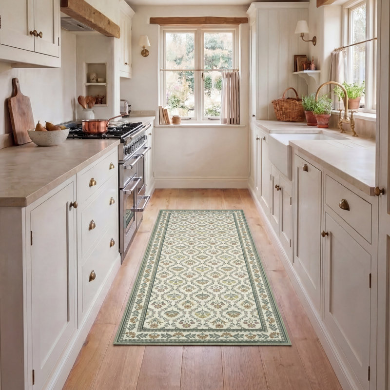 Laura Ashley Barrington Imagine Printed Chenille Rugs, Beige Multi, Runner 2'2" x 6'