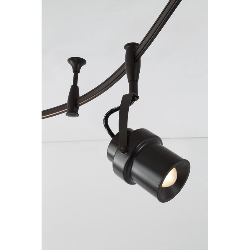 Ensemble de rail d'éclairage 5 lumières 108 "Fredericktown, Bronze occidental