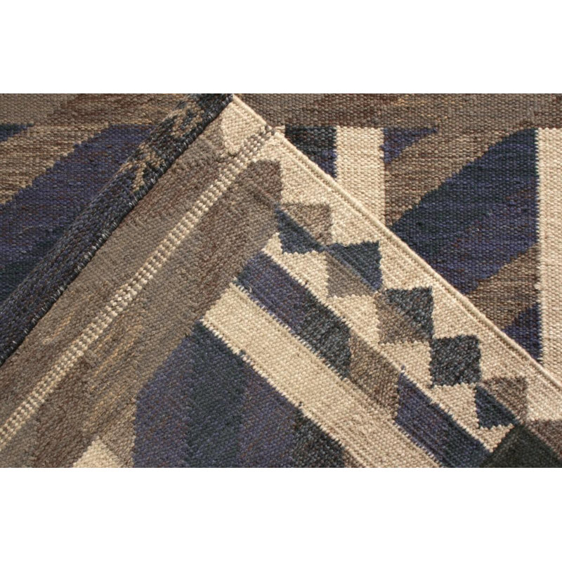 Scandinavian Wool Geometric Area Rug, Rectangle 10' x 14'
