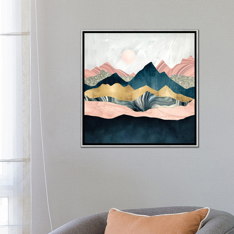 « peluchey peaks » par spacefrog designs-print, H 26 po x l 26 po x P 1,5 po, Toile avec cadre argenté