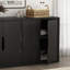 Rivington Buffet moderne avec 4 tablettes réglables noires-116172216