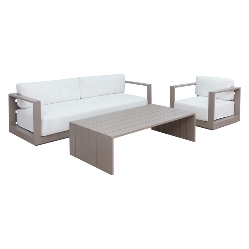 Tavira Outdoor Armchair, White, Beige