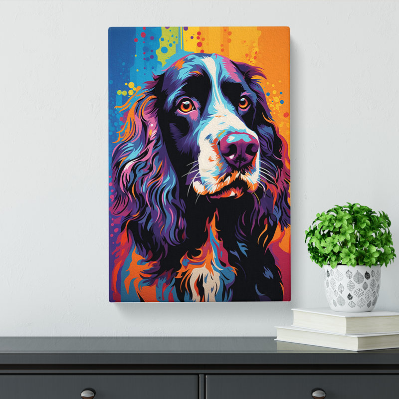 English Springer Spaniel Pop No.2 - Wrapped Canvas Print, 60cm H x 40cm W x 3cm D