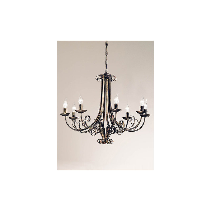 8 - Light Candle Style Chandelier, Subtle Autumn