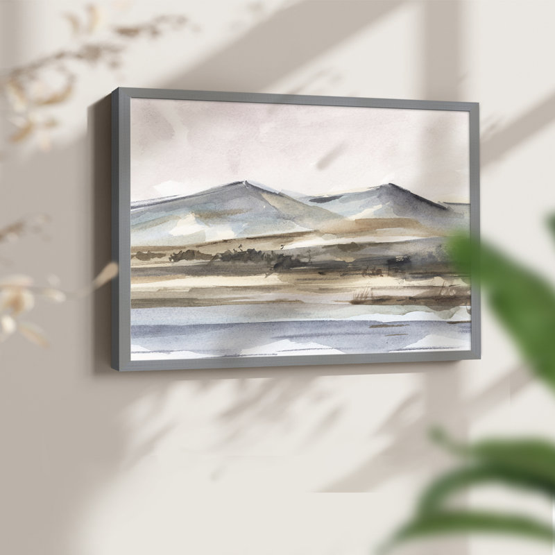 «Autumn Mountain Valley II», reproduction encadrée, H 8 po x l 10 po, Gris