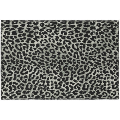 Tapis gris à imprimé animalier Abouaber