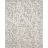 Machine Made Power Loomed Polyester Area Rug in Beige