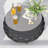 Round Outdoor Coffee Table With Marble Pattern Sintered Stone Tabletop-622396089