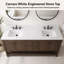 Meuble-lavabo double autoportant à chevrons 72 po avec plateau en pierre reconstituée Chazden-307877966-499583953
