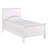 Classic Louis Philippe Style Twin Size Solid Wood Bed Frame, Traditional Silhouette Classic White for Bedroom