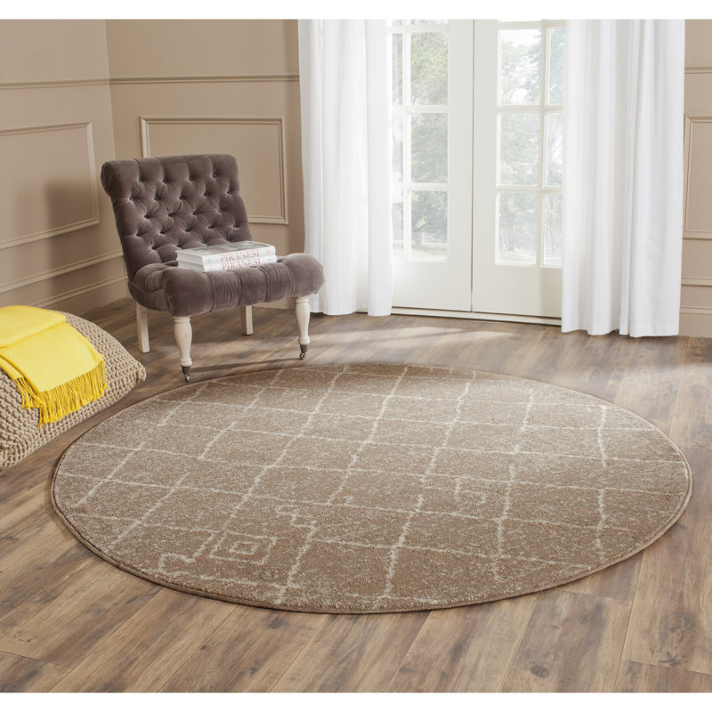 Arshia Tunisia Performance Geometric Rug, Round 6'