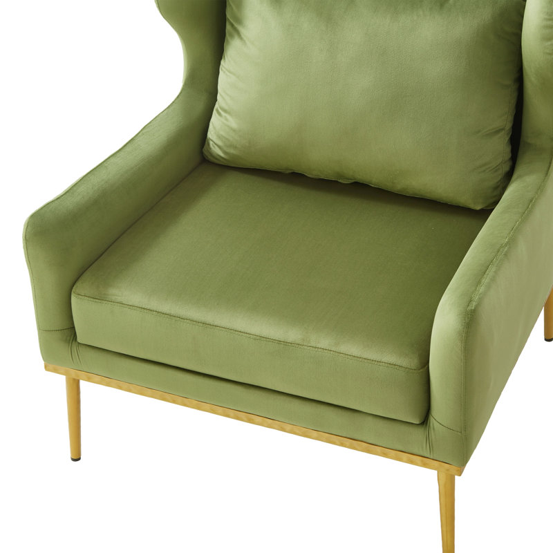 Chaise avec accoudoirs en velours Modern, Velours vert