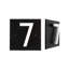Floating Stand-Off 1-Number Horizontal Sign, Black /W/ White Modern Font Number-551799790