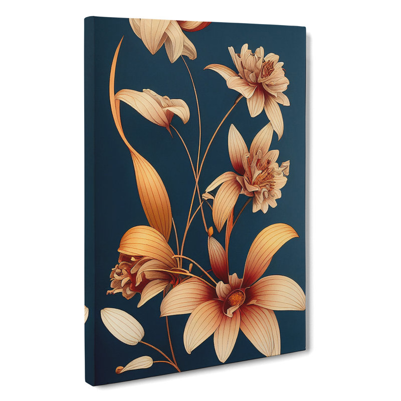 The Admirable Flowers - Wall Art, Wrapped Canvas, 50cm H x 35cm W, No Matte